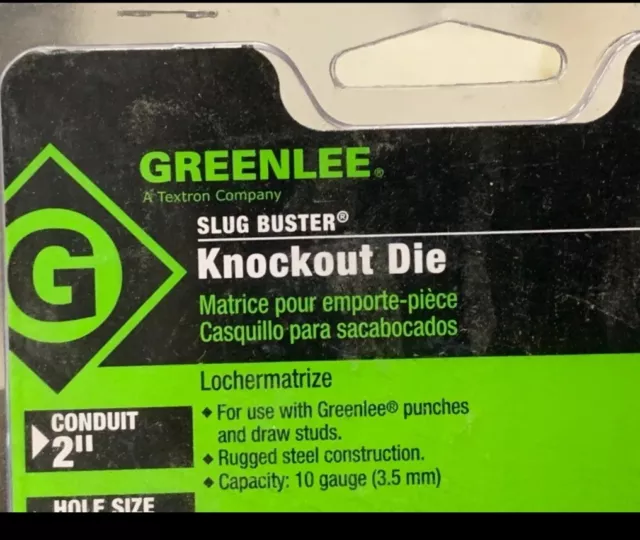 Greenlee Slug Buster Knockout Die 2" Conduit - 442AVP - NIB