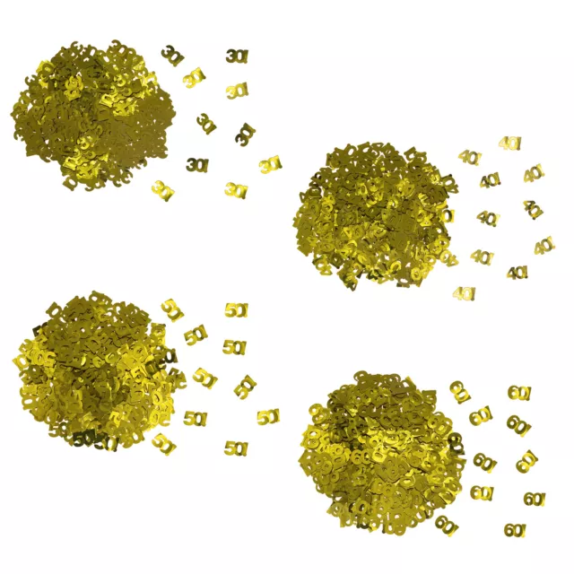 Zahlen Konfetti Gold für 30 40 50 60 Geburtstag Jubiläum Deko Streudeko -wählbar