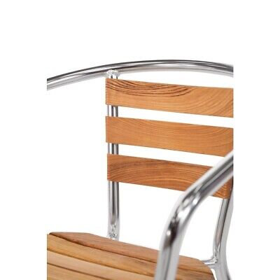 4X Bolero Aluminium and Ash Chairs Outdoor Indoor Restaurant Cafe Furniture 3