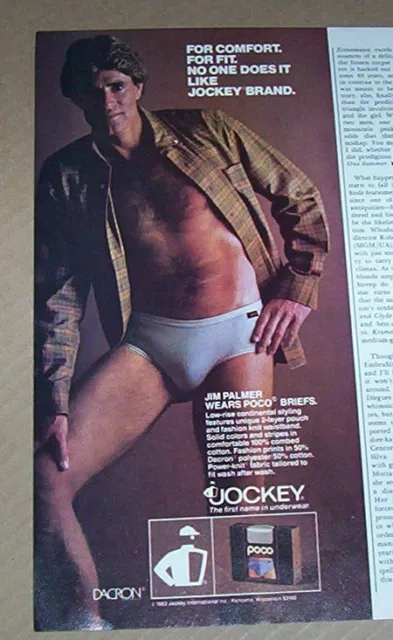 1982 PRINT AD - Jockey mens underwear JIM PALMER baseball vintage  Advertising $9.39 - PicClick CA
