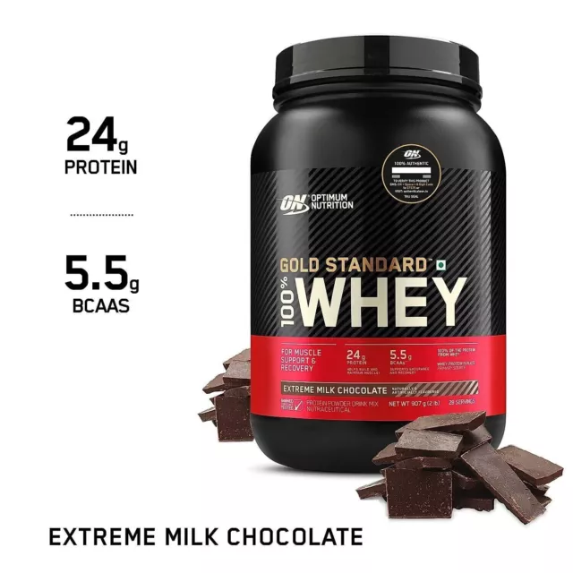 Optimum Nutrition (ON) Gold Standard 100% Whey Protein Powder 2lbs Chocolate