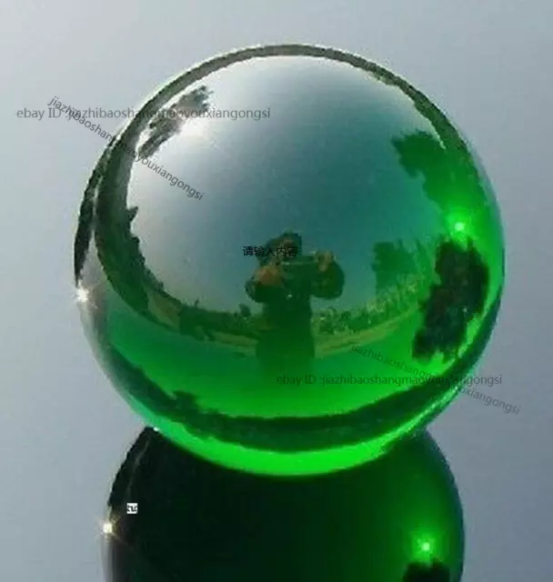 Asian Rare Natural Quartz Green Magic Crystal Healing Ball Sphere 40mm + Stand