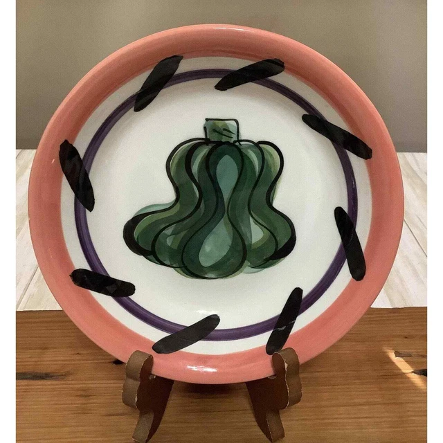 VICKI CARROLL Green Pepper Salad Bowl - Signed @95 97- Preowned