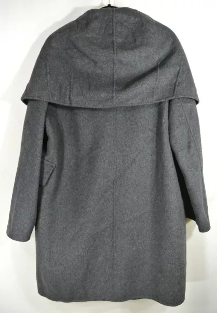 NEW Derek Lam 10 Crosby Convertible Collar Wool Blend Coat in Gray -SZ 12 #C293 3