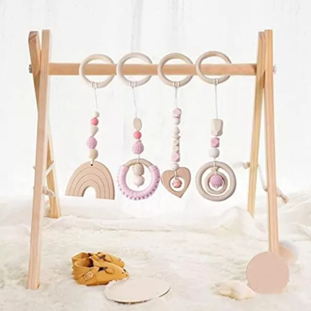 Play Gym Toys Ings, Pendant Toy Set Play Activity Gym Wooden Nursing5652