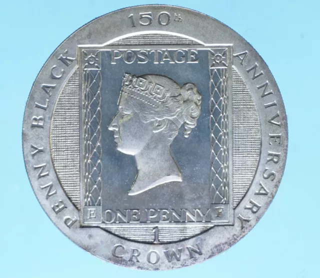 Isola Di Man Elisabetta Ii 1990 150° Francobollo Monete Da Collezione Argento
