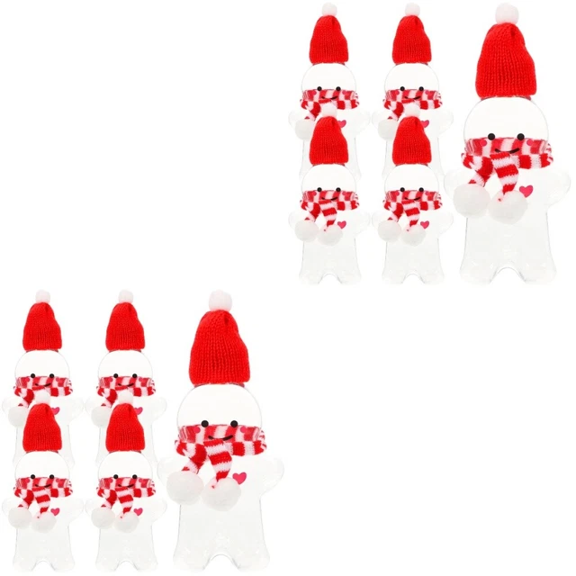 10 set cotone uomo pan di zenzero vetro bambino barattolo biscotti bicchieri caramelle natalizie