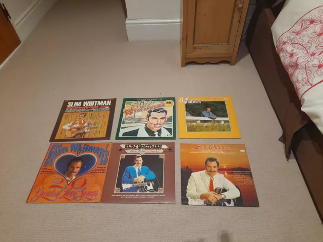 Collection of 6 Slim Whitman vinyl LPs Records Very Best Love Songs Country