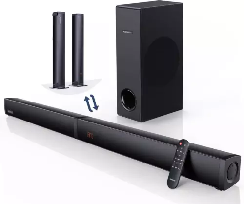 MEREDO 180W Abnehmbare 2-in-1-Soundbar für tv geräte 2.1 Soundbar mit...