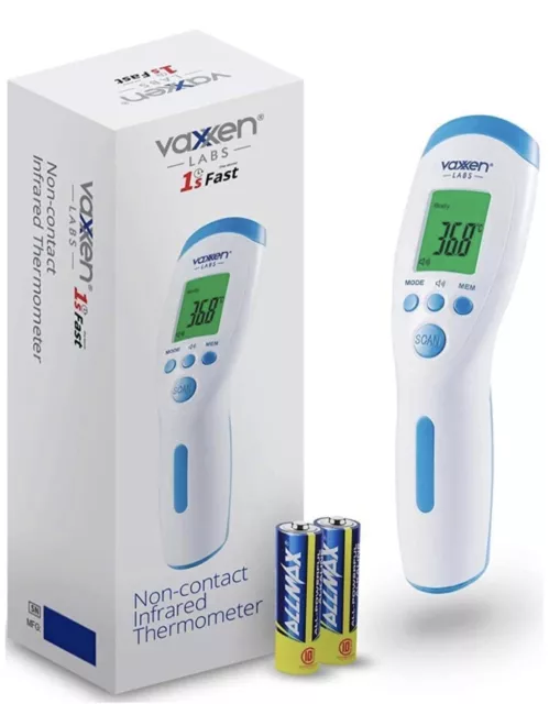 Vaxxen Labs No Touch Infrared Forehead Thermometer - 1 Second Temp Reading *NEW*