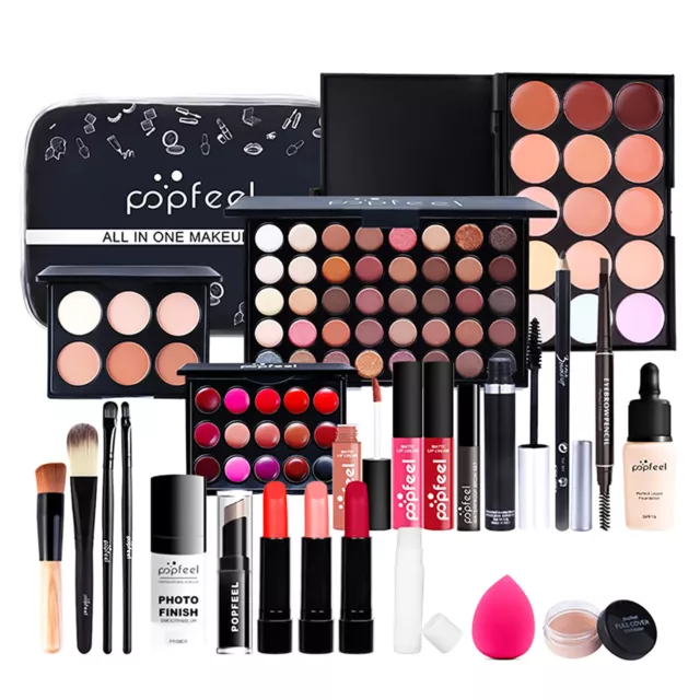 Kit de juegos de maquillaje todo en uno para mujer paleta de sombras de ojos conjunto cosmético de labios regalo 25