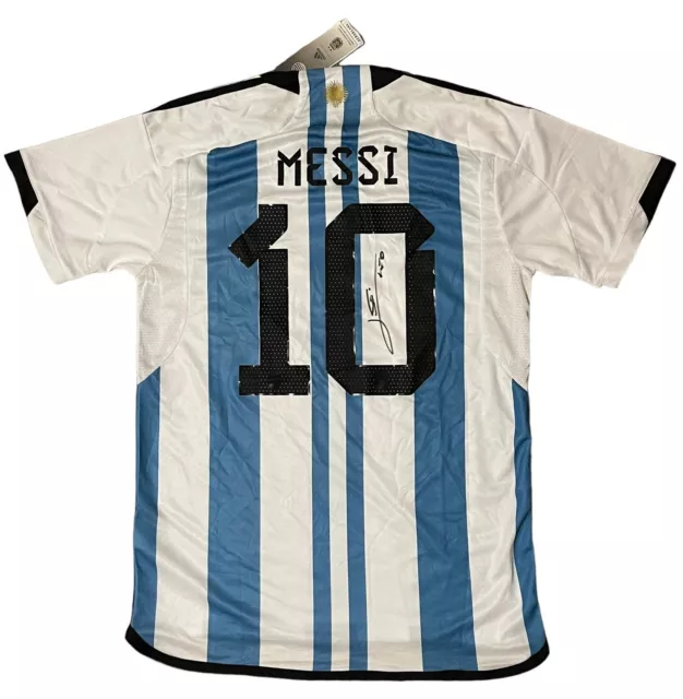 Lionel Messi Signed Argentina No.10 World Cup Jersey – with Photo Proof COA