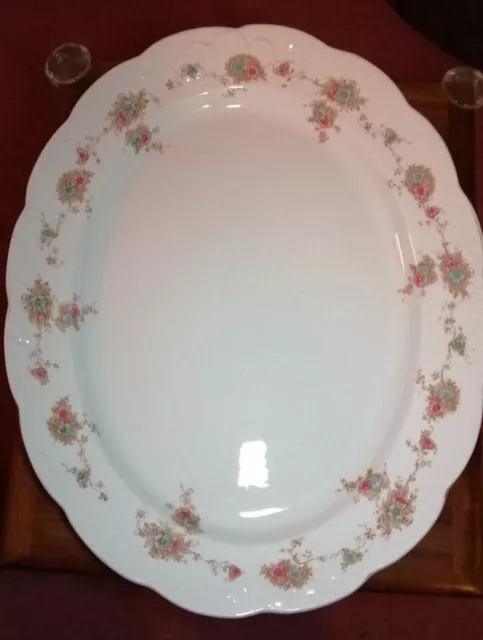 meat turkey platter bishop stonier floral semi porcelain stafforshir 2