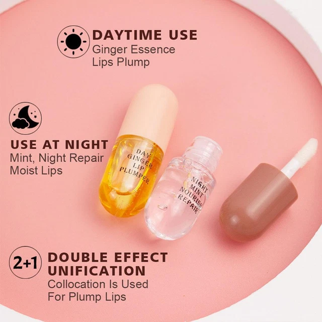2*5,5 g brillo labial volumen regordete labios más grandes hidratante G2N9 N0U3cz líquido U7X8