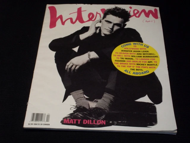 ANDY WARHOL INTERVIEW MAGAZINE - MATT DILLON - Joni Mitchell