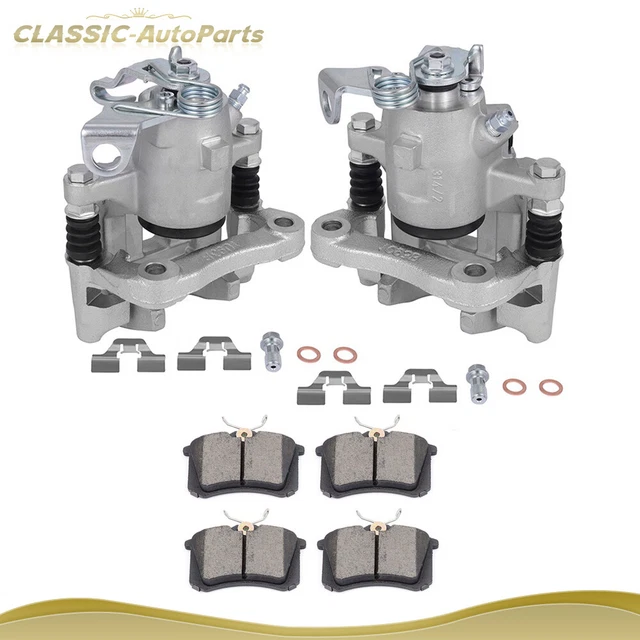 Rear Brake Calipers And Ceramic Pads For 00 01 02 03 04 05 2006 Audi TT Quattro