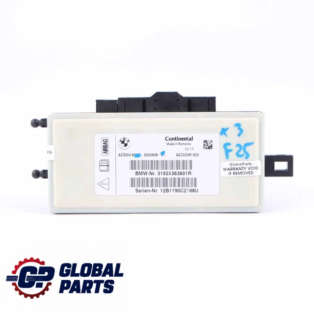 AIRBAG MODULE BMW F10 F11 F13 X3 F25 ECU Control Unit Air Bag 9253636 £