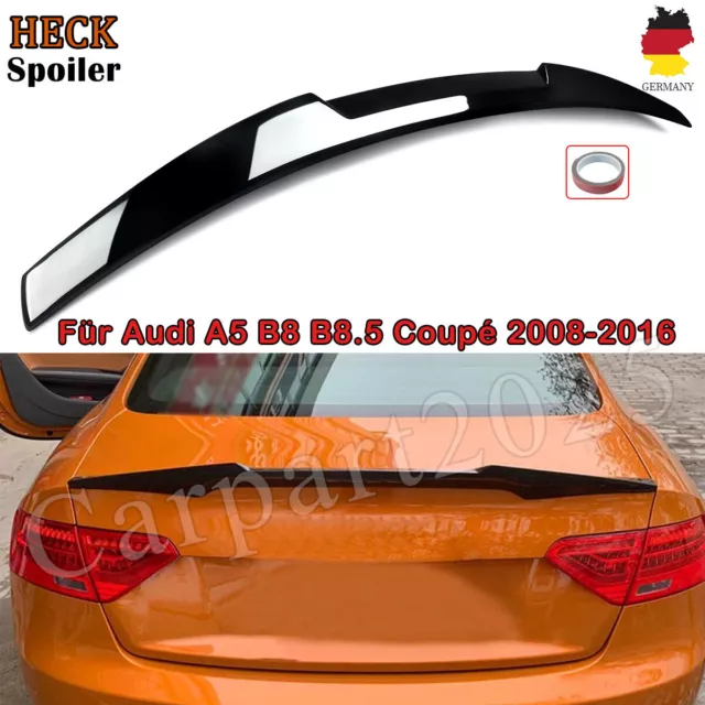 Für Audi A5 S5 B8/8.5 Coupe 08-17 M4 Style Spoiler Heckspoiler Lippe Schwarz DE