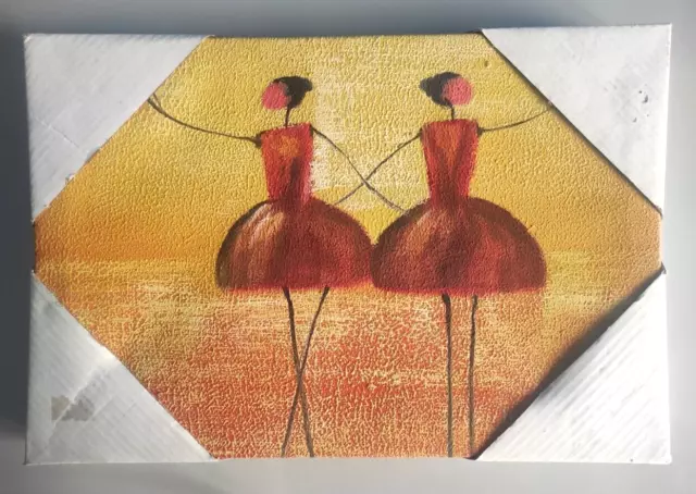 Tela Quadro. Ballerine - arte etnica -  Canvas Painting  cm 22 X 32