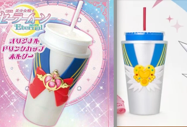 Set di bicchieri portabicchieri per bevande originali Sailor Moon Eternal &...