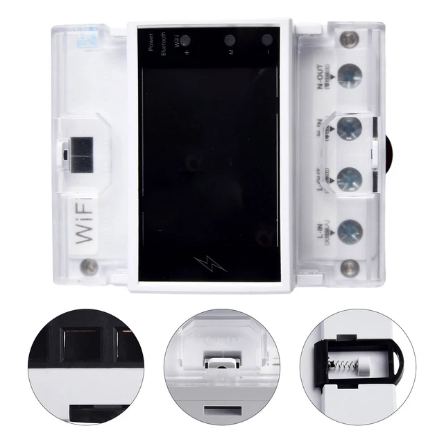 Smart Power Meter Voltage Current Din LCD Power Supply Rail Remote Control Smart