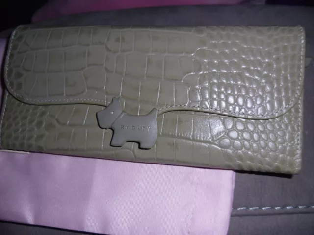 Radley large leather purse brand new. Crocodile like leather