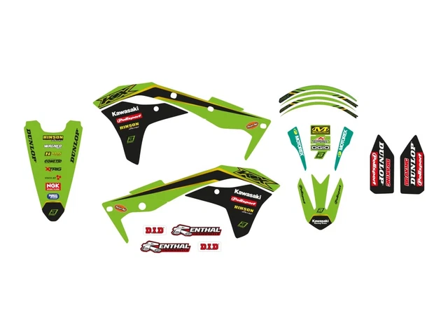 Motorrad Aufkleber Satz Blackbird Kawasaki KXF250 Kawasaki Racing Team 2020