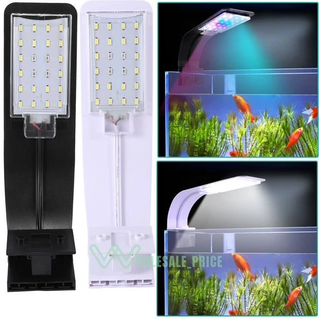 Aquarium LED Light Clip on Fish Tank Small Fish Light for Tanks Waterproof RGB
