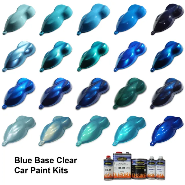 Bright Blue Metallic Basecoat + Reducer Gallon (Basecoat Only