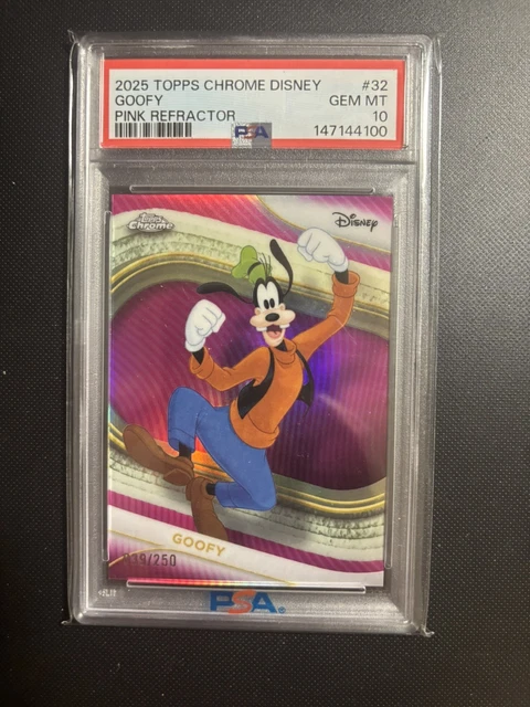 2025 TOPPS CHROME Disney Pink Refractor /250 Genie #186 $1.39