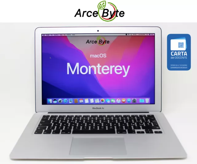 APPLE MACBOOK AIR 13" 2015 INTEL CORE i7 2,2 GHZ Monterey 128 GB SSD FATTURABILE