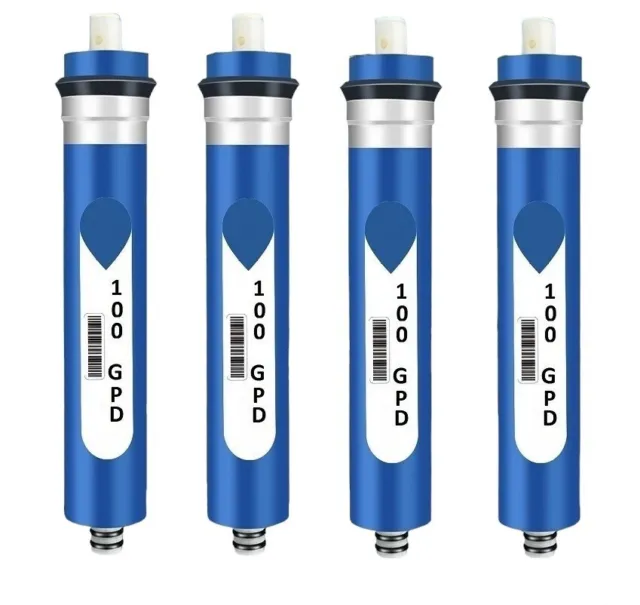 4 Pack 100 GPD Universal Water Filter Compatible Reverse Osmosis Membrane NSF
