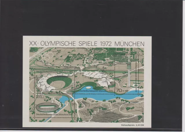 Bund Block 7 I Olympiade mit Plattenfehler postfrisch einwandfrei