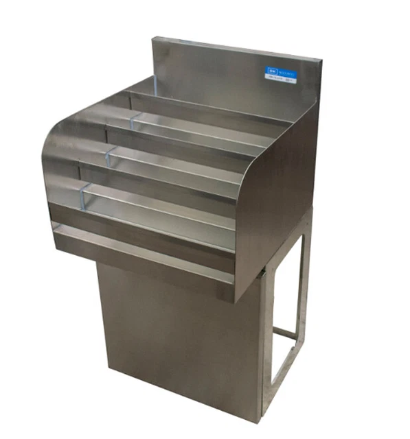 BK Resources UBB-18-LD24 24" x 18" Underbar 4 Step Liquor Bottle Display Unit