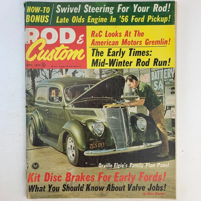 ROD & CUSTOM April 1970 Olds Ford 1956 Dodge M-37 AMC Gremlin