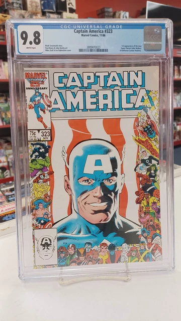 CAPTAIN AMERICA #323 (Marvel, 1986) CGC Graded 9.8 ~ SUPER PATRIOT ~ White Pages