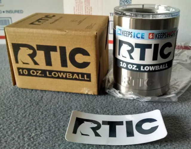 NEW RTIC 10 oz. Lowball Stainless Steel Hot Cold Double Wall Tumbler - FAST SHIP