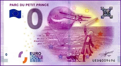 Uedq / Parc Du Petit Prince / Billet Souvenir 0 € / 0 Euro Banknote 2017-1