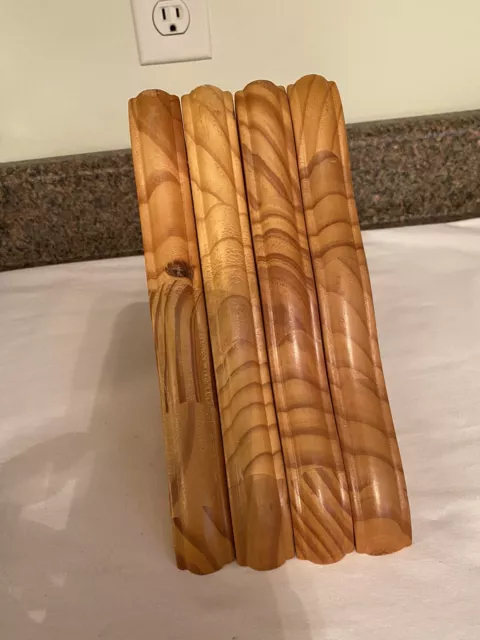 Juego de 4 soportes decorativos de madera ligera para estanterías