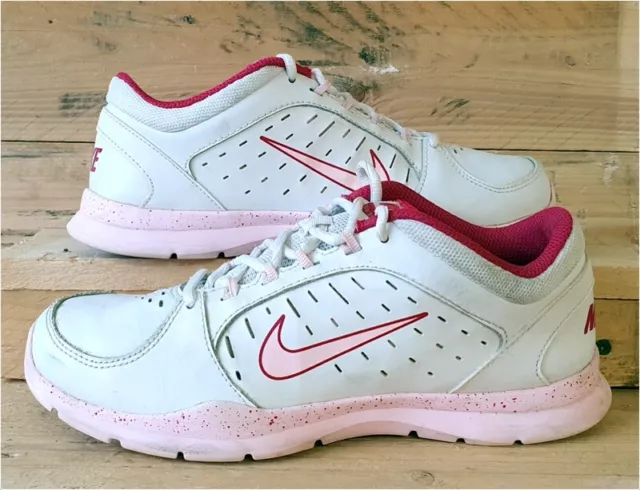 NIKE CORE FLEX 2 Leather Trainers Pink White 643096 103 UK5 US7.5