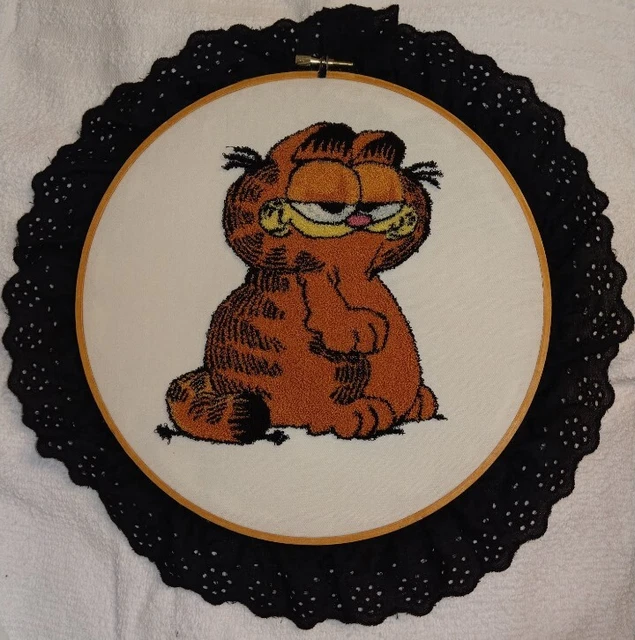 Garfield Bordado Circular Hoop Necesidad de Trabajar Costura Punzón Aguja Puntada Arte