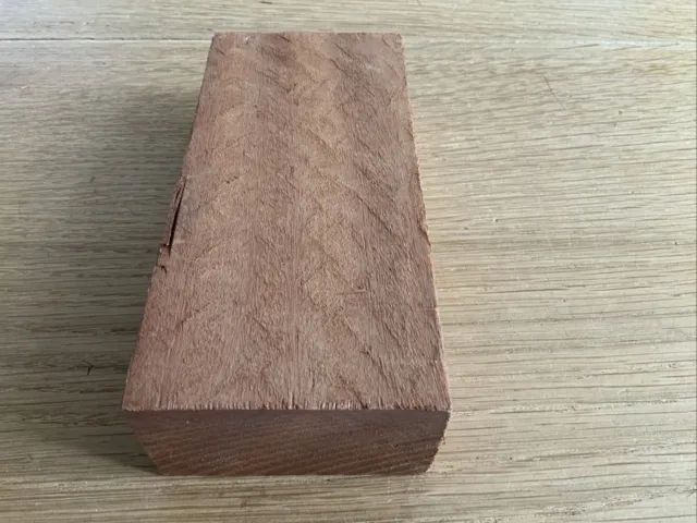 Blocco di legno duro mogano - 17 x 7,8 x 4,4 cm - legno fai da te artigianato 422h