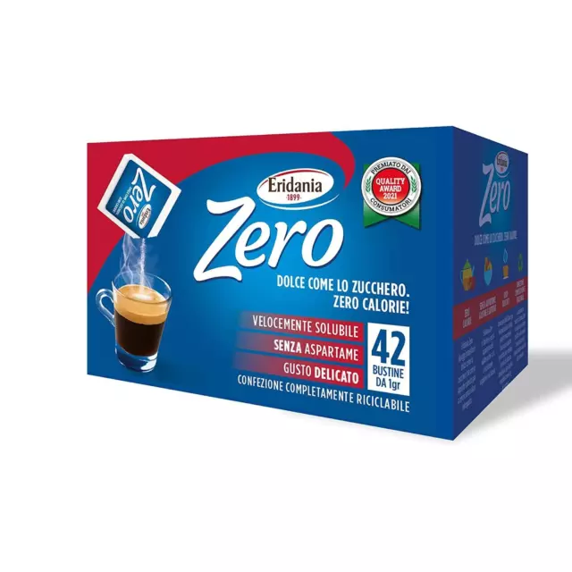 Dolcificante Zero Eridania Senza Aspartame Box da 42 Bustine