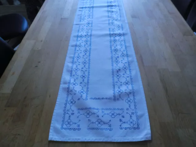 Blaudruck Tischläufer/ -band 135x30 cm  Indisch blau    NEU