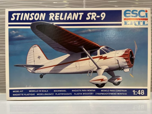 ESCI Ertl 1/48 Stinson Reliant SR-9 Airplane Model Kit #4104
