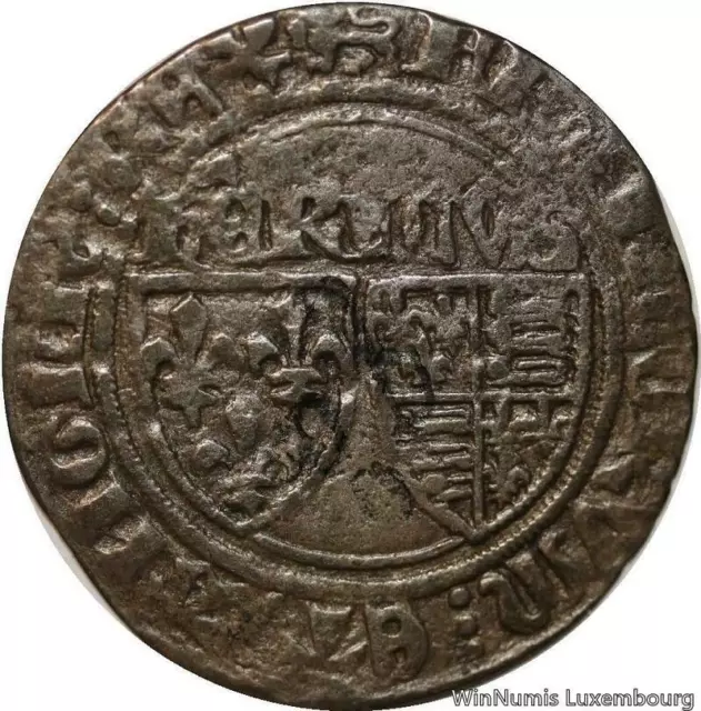 V3876 Rare Blanc aux écus Henry VI de Lancastre 1422 1453 Rouen Argent ->F Offre