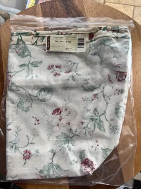 Longaberge Fabric Liner Heirloom Floral for Weekend Tote 28154156 NEW NIP