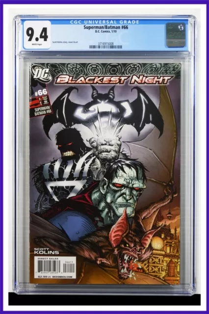 Superman Batman #66 CGC Graded 9.4 DC January 2010 White Pages Comic Book.