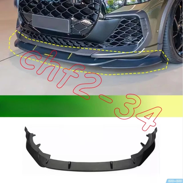 2024-2026 DRY CARBON Fiber A&T style Front Bumper Lip For Audi RS Q8 ...