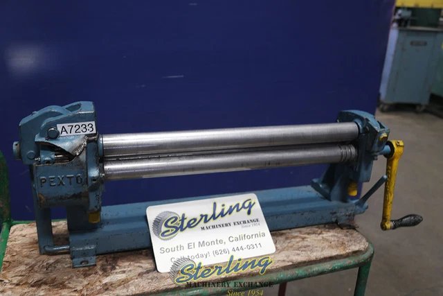 20 Ga x 24", Used Pexto manual Slip Roll, Mdl. 383D, A7233